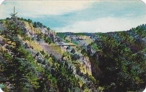 Colorado Denver Vista Of Cave Of The Winds Entrance Pavilion And The Cliffs O...