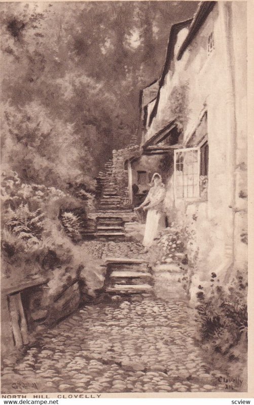 CLOVELLY, Devon, England, 1900-1910s; North Hill