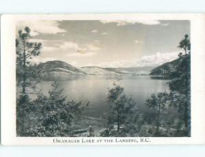 Pre-1962 rppc NICE VIEW Okanagan Lake - Penticton & Kelowna BC W1024