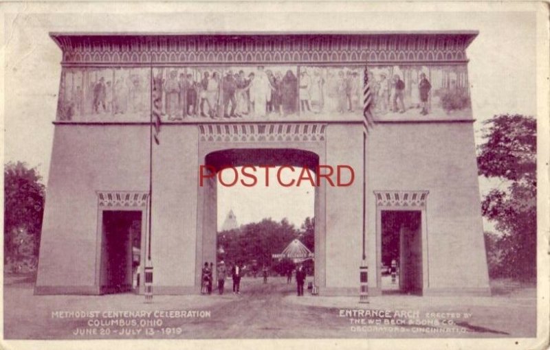 METHODIST CENTENARY CELEBRATION,, COLUMBUS, OH 1919 Wm. Beck & Co ENTRANCE ARCH