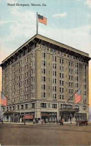 Macon Georgia Hotel Dempsey Exterior Vintage Postcard KK103