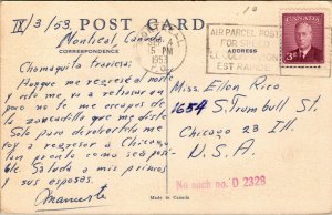 Vtg 1950's Montreal University School Montreal Quebec Canada Postcard