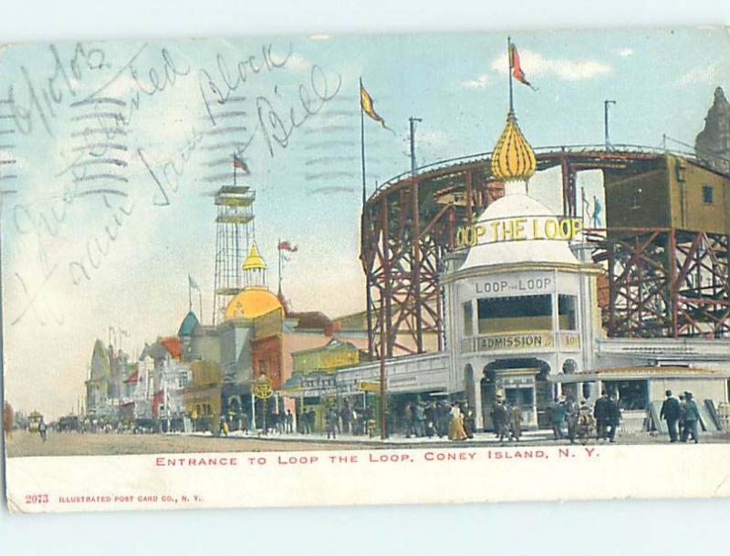 Pre-1907 LOOP THE LOOP CARNIVAL RIDE Coney Island - Brooklyn New York NY H7291