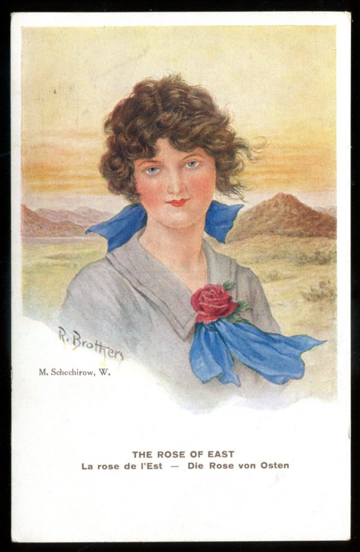 dc1649 - Artist- R. BROTHERS Postcard 1910s M. Schechirow Rose of East