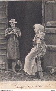 Child couple, An Impromptu Solo, 1905; TUCK 875