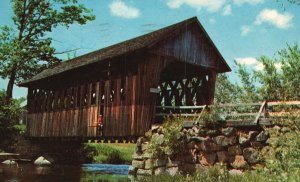 Vintage Postcard 1954 Picturesque Covered Bridges Throughout New Hampshire NH