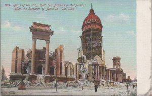 Postcard Ruins City Hall  San Francisco CA April 18-20 1906