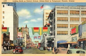 POSTCARD Hotel Adams Phoenix  Street View Coca-Cola State Farm Southern Pacific