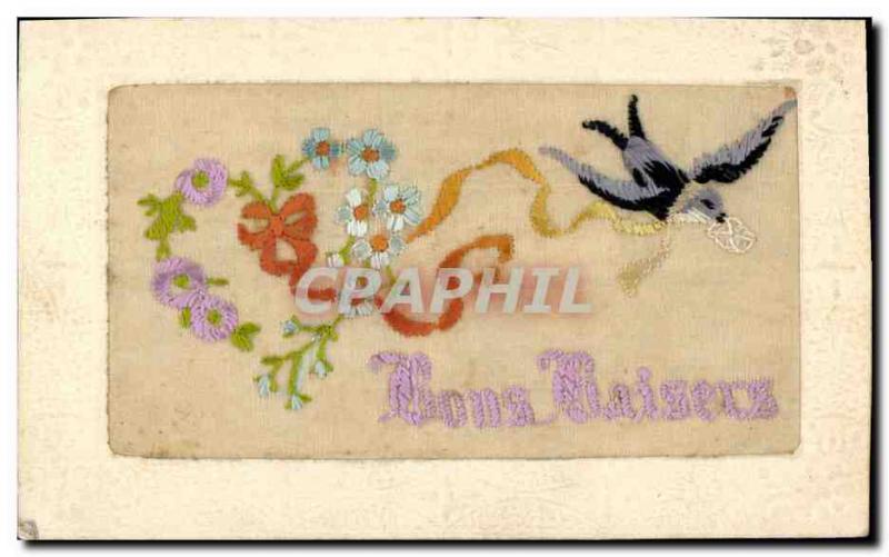 Old Postcard Fantasy Flowers Toil?e