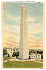 Lot 2 Bunker Hill Monument Boston Charleston MA Postcard