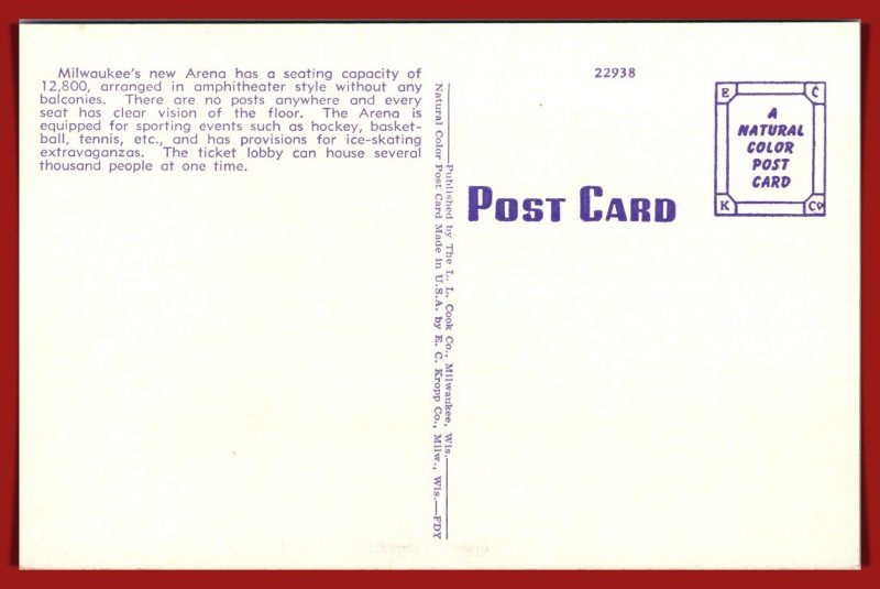 Wisconsin, Milwaukee - Auditorium - Arena - [WI-285]