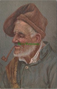 Italy Postcard - Italian Old Man Smoking a Pipe, Fashion, Art  RS31929