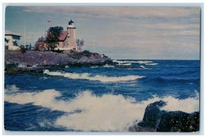 c1960's Eagle Harbor Lighthouse Copper Country Michigan MI Unposted Postcard