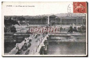 Old Postcard Paris Place De La Concorde