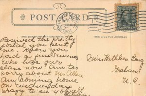 FORT SUMTER SOUTH CAROLINA~OPENED THE CIVIL WAR~1907 POSTMARK POSTCARD