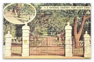 U. S. National Cemetery Fort Scott Kansas Postcard