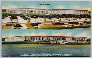 Vtg Washington DC The Pentagon 1940s Old Linen View Postcard
