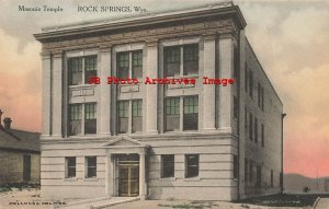 WY, Rock Springs, Wyoming, Masonic Temple, Entrance View, Albertype