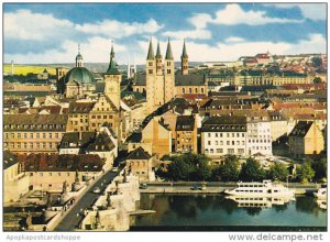 Germany Wuerzburg Blick von der Festung Marienberg