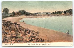 Postcard NY Rye Pre 1908 Rye Beach & Rye Beach Hotel
