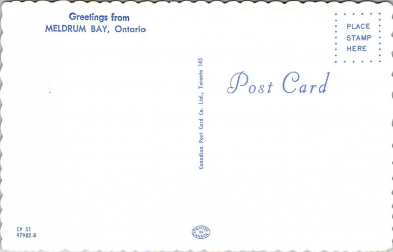 Greetings From Meldrum Bay Ontario Canada Postcard VTG UNP Vintage Unused Chrome 