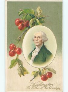 Divided-Back GEORGE WASHINGTON SCENE Patriotic Postcard AB0225