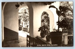 Taxco Guerrero Mexico Postcard Hotel Rancho Telva c1950's RPPC Photo