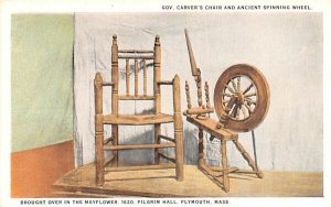 Ancient Spinning Wheel in Plymouth, Massachusetts Brought over in the Mayflow...