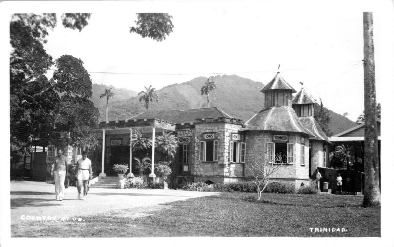 TRINIDAD,  COUNTY CLUB SCENE VINTAGE POSTCARD, 1920's