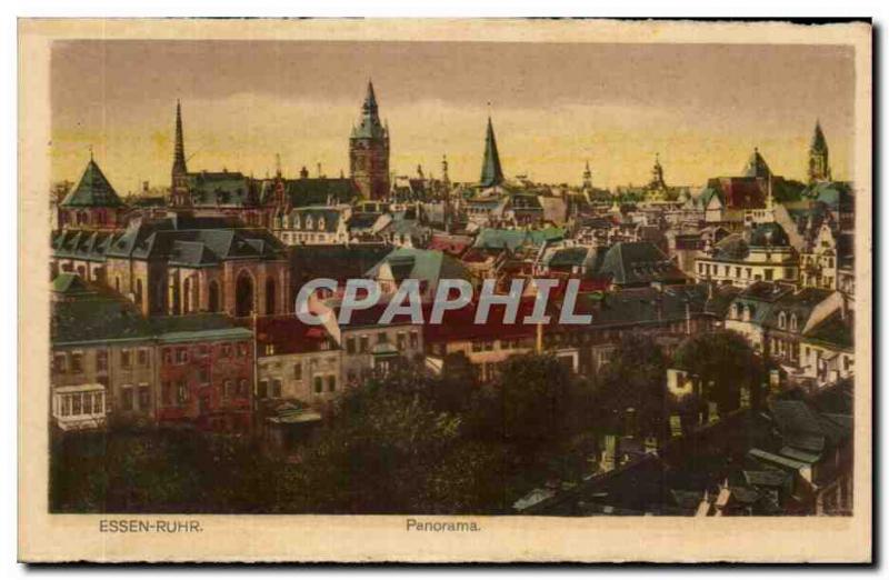 Old Postcard Essen Ruhr Panorama