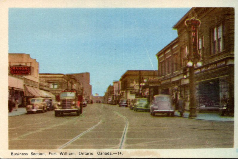 Canada Ontario Fort William Main Street Business Section