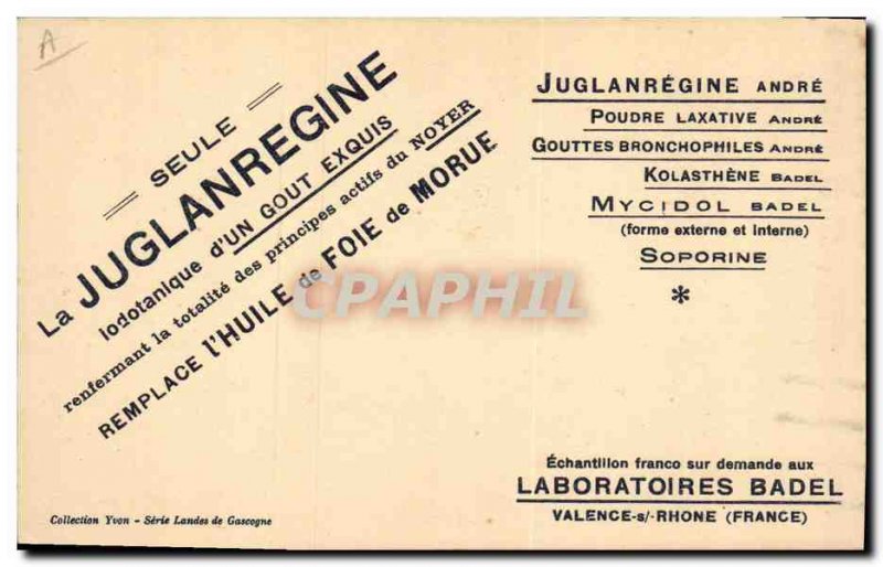 Postcard Old Sante Crepuscule on & # 39etang Leon Advertisement Juglanregine ...