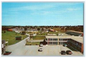 c1960's Bird's Eye View Of Holiday Inn Cars Springfield Missouri MO Postcard