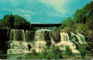 Lower Falls at Gooseberry State Park MN Vintage Postcard H78