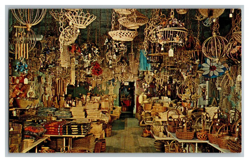 Postcard Old Town Basket Shop Albuquerque New Mexico Vintage Standard View Card