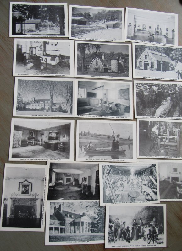 Coopersville, New York - The Farmer's Museum - Lot of 18 Phototone Postcards