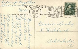 Commodore Perry's Flagship Ship Lawrence c1910 Vintage Postcard