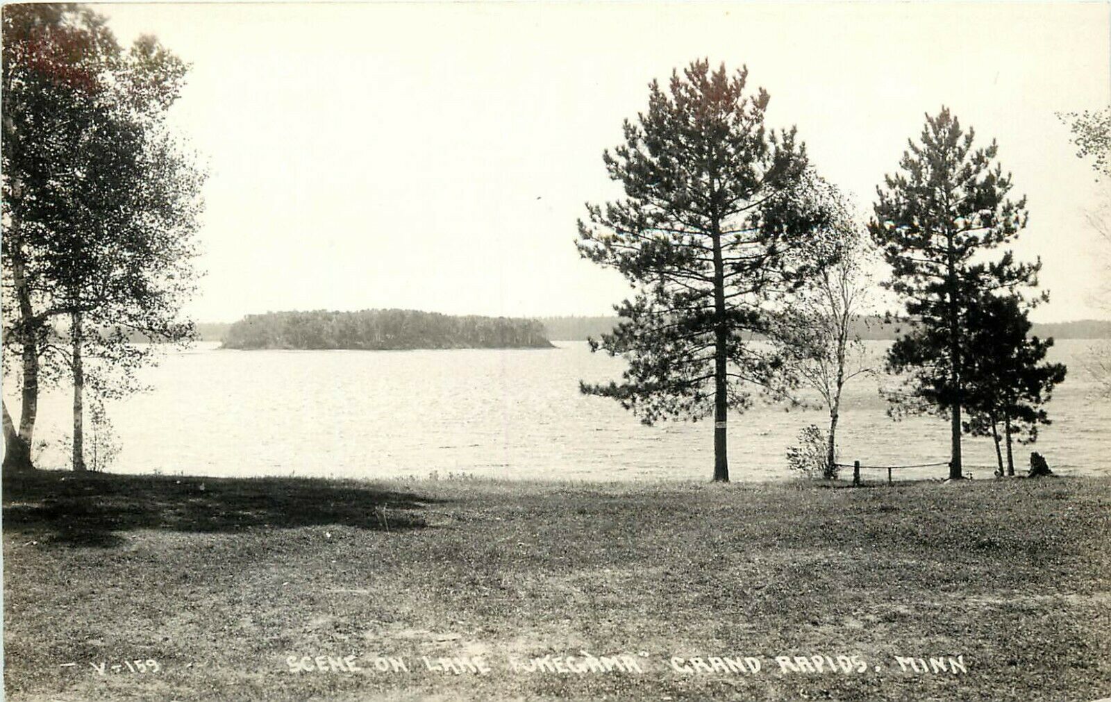 RPPC POstcard Scene on Lake Pokegama, Grand Rapids MN Itasca County V ...