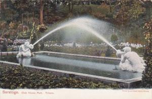 New York Saratoga Springs Tritons Fountain Club House Park 1912