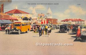 The Center Old Orchard Beach, Maine, ME, USA 1948 light yellowing left top co...