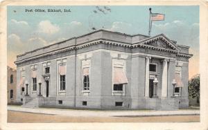 Elkhart Indiana~US Post Office~Elkhart County~1921 Postcard