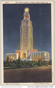 State Capitol Building at Night Baton Rouge 1948