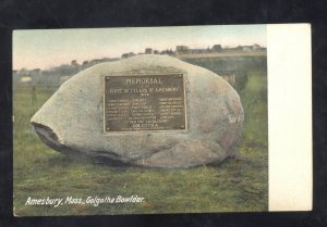 AMESBURY MASSACHUSETTS GOLGATHA BWOWLDER BUILDER MONUMENT VINTAGE POSTCARD