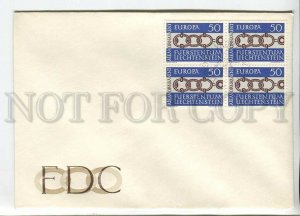 446073 Liechtenstein 1965 year FDC Europa block of four stamps