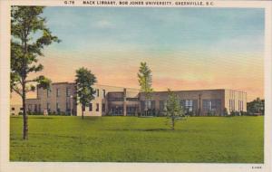 South Carolina Greenville Mack Library Bob Jones University