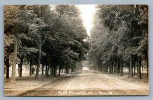 PRINCETON IL ELM STREET VIEW ANTIQUE REAL PHOTO POSTCARD RPPC