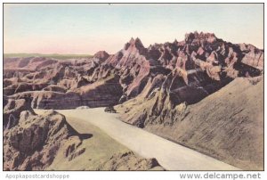 South Dakota Wall Going Up To The Pinnacles The Badlands National Monument