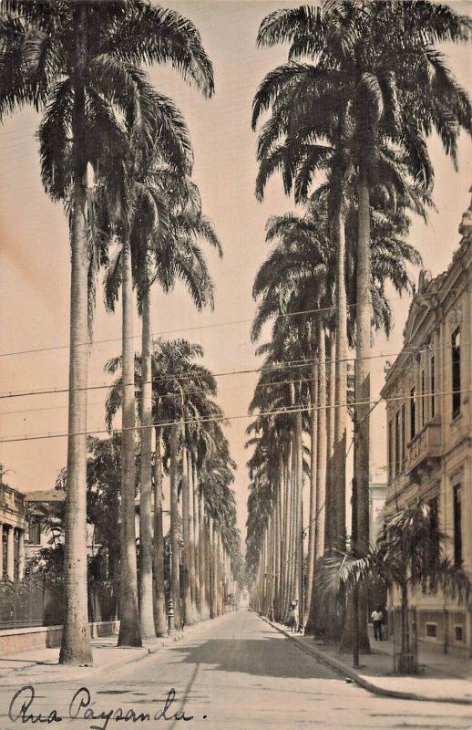 RIO de JANEIRO BRAZIL~RUA PAYSANDU~1920s PHOTO POSTCARD