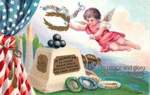 Angel Civil War Grave Memorial Decoration Day Postcard