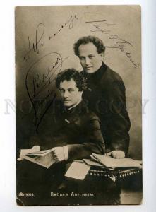 243872 Brothers ADELHEIM Russian DRAMA Actor AUTOGRAPH vintage